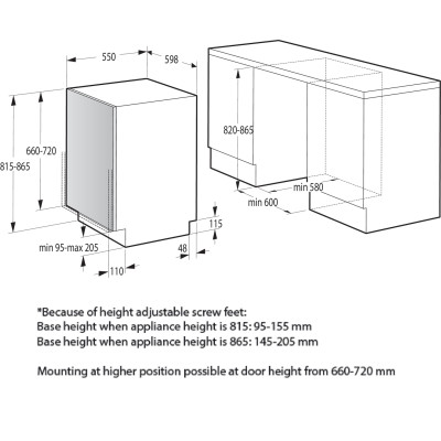 Gorenje Вбудована посудом. машина GV620E10