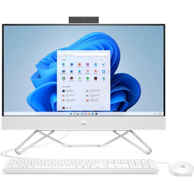 HP Комп'ютер персональний моноблок 205-G8 23.8" FHD IPS AG, AMD R3-5300U, 8GB, F256GB, UMA, WiFi, кл+м, 2р, DOS, білий