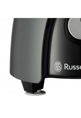 Russell Hobbs Кухонна машина Desire Matte Charcoal, 600Вт, чаша-пластик, корпус-пластик, насадок-4, чорний