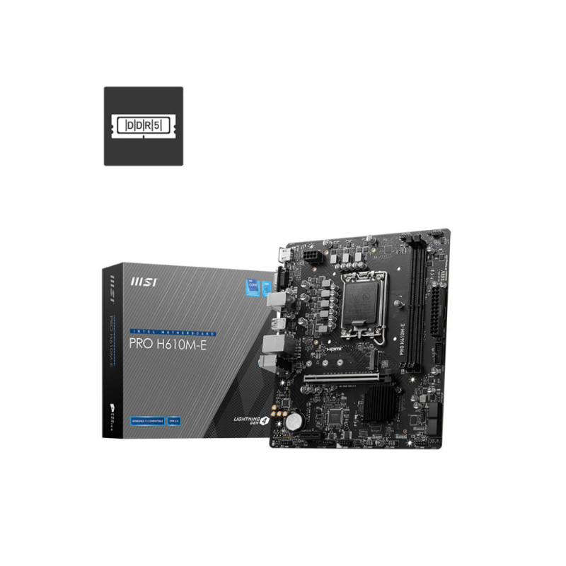 MSI Материнcька плата PRO H610M-E s1700 H610 2xDDR5 M.2 HDMI D-Sub mATX