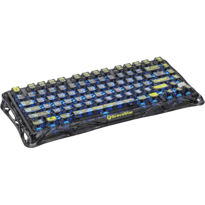 GravaStar Клавіатура механічна Mercury K1 Lite 80keys, GravaStar x BSUN Grey, BT/WL/USB, чорний