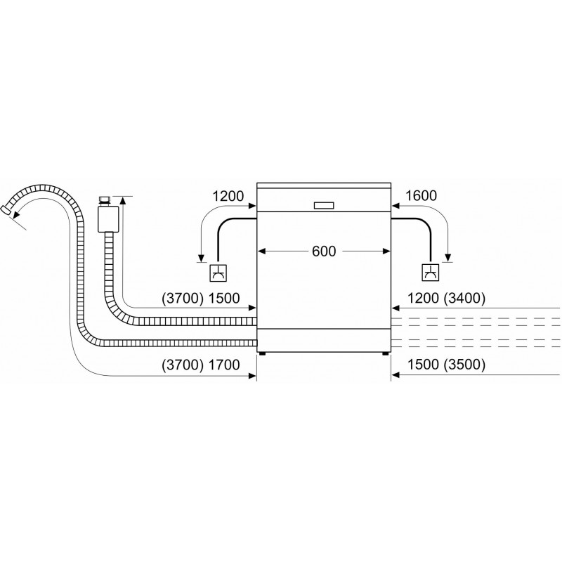 Bosch Окремо встановлювана посуд. машина SMS25AW01K - 60 см/12 компл/4 прогр/4 темп реж/білий