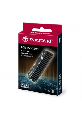 Transcend Накопичувач SSD M.2 4TB PCIe 4.0 MTE250H + радіатор