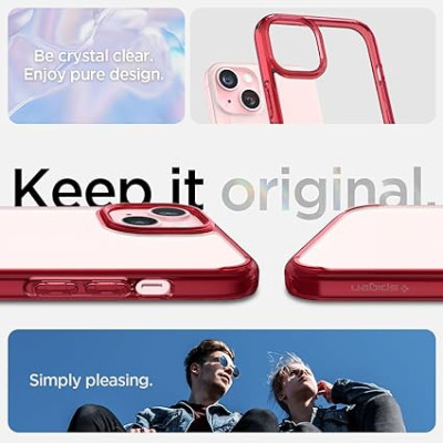 Spigen Чохол для Apple iPhone 15 Plus Ultra Hybrid, Red Crystal