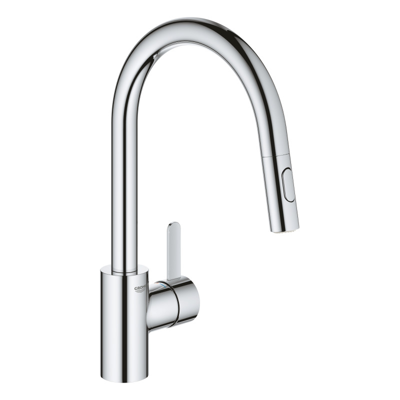 Grohe Змішувач для кухні Via Cosmo, довж.виливу - 223мм, поворотний/витяжний, 1важіль, хром
