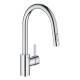 Grohe Змішувач для кухні Via Cosmo, довж.виливу - 223мм, поворотний/витяжний, 1важіль, хром