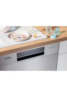 Gorenje Посудомийна машина, 16компл., A+++, 60см, дисплей, 3 кошики, AquaStop, сірий