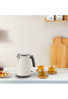 Tefal Електрочайник Collection 1.68л, Strix, нерж. сталь, бежевий