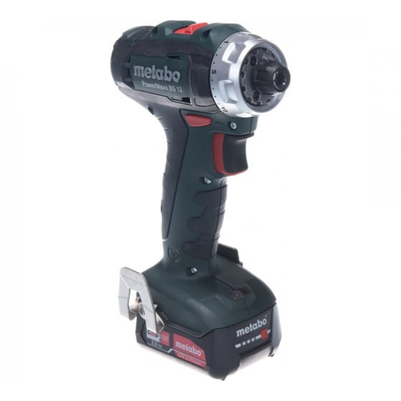 Metabo Шуруповерт-дриль PowerMaxx BS 12 - 2х2.0Аг (Slide-in), ЗП SC-30, кейс МС05, 12В