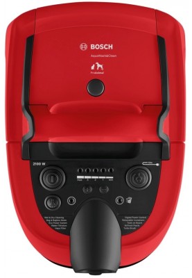 Bosch Пилосос миючий, 2100Вт, НЕРА13, турбощітка, червоний