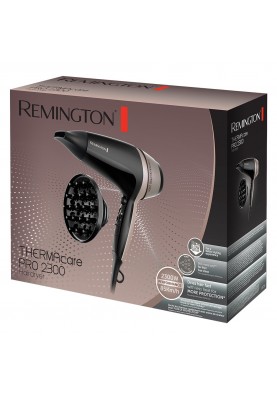 Remington Фен Thermacare Pro, 2100Вт, 3 режими, дифузор,турмалинова іоніз-я, хол. обдув, чорно-коричневий