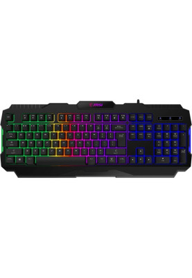 MSI Клавіатура мембранна MSI FORGE GK100 104key, USB-A, EN/UKR/RU, ColorLED, чорний