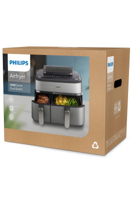 Philips Мультипіч Ovi Dual Steam 2750Вт, чаша-3+6л, сенсорне управл., 12 авто. программ, пластик/метал
