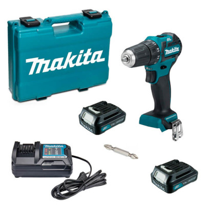 Makita Шурупокрут-дриль акумуляторний Makita DF332DWYE 10.8В 2х1.5А·рік 21·35Нм 0-450·0-1500об/хв ЗП кейс 0.86кг