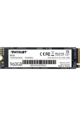 Patriot Накопичувач SSD M.2 960GB Patriot PCIe 3.0 P310