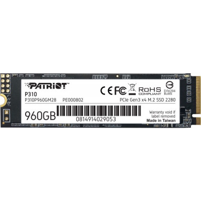 Patriot Накопичувач SSD M.2 960GB Patriot PCIe 3.0 P310