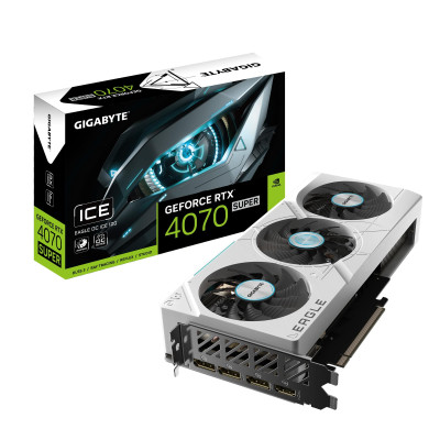 Gigabyte Відеокарта GeForce RTX 4070 SUPER 12GB GDDR6X EAGLE OC ICE