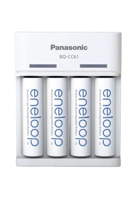 Panasonic Зарядний пристрій Basic Charger USB+ Акумулятор Eneloop NI-MH AA 2000 мАг, 4 шт.