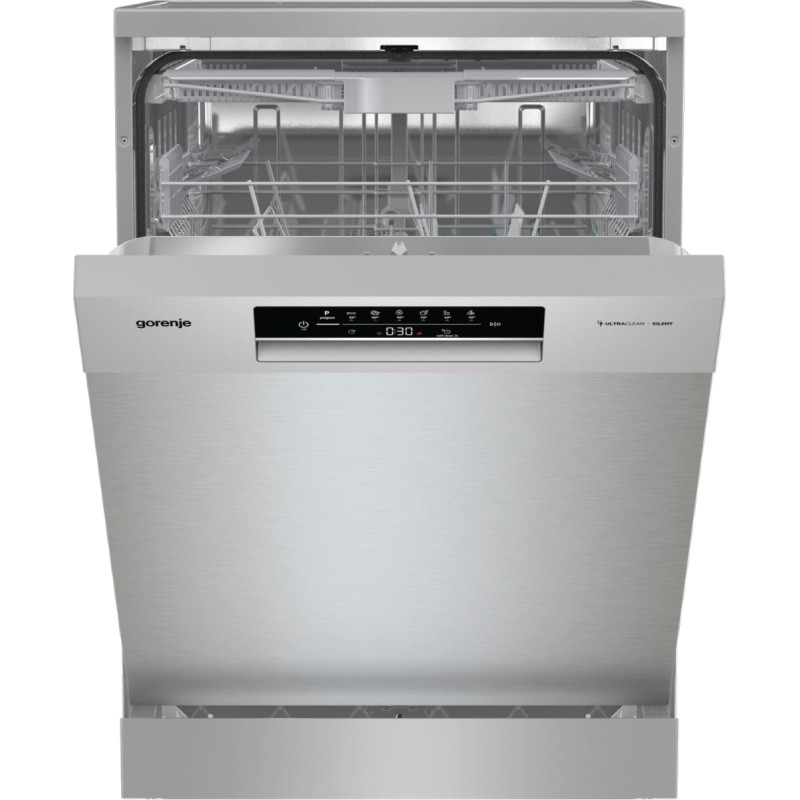 Gorenje Посудомийна машина, 16компл., A++, 60см, дисплей, 3 кошика, AquaStop, сірий