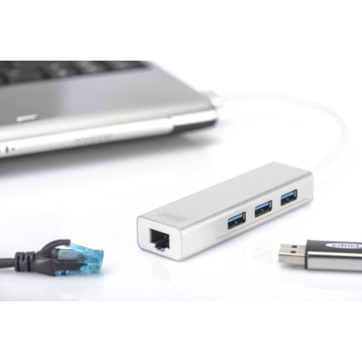 Digitus Хаб USB-A > 3xUSB-A/RJ45 Digitus Хаб USB-A > 3xUSB-A/RJ45
