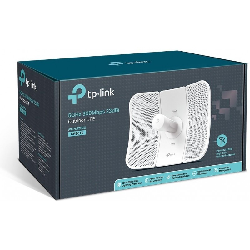 TP-Link Точка доступу CPE610 N300 5ГГц 1xFE LAN, 23 дБі зовн. passive PoE