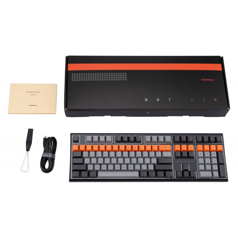 Varmilo Клавіатура механічна Lure VBM108 Bot: Lie 108Key, EC V2 Sakura, USB-A, EN, White Led, Чорний
