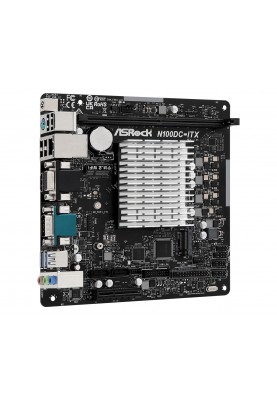 ASRock Материнська плата N100DC-ITX Intel Quad core N100 (up to 3.4GHz) 1xDDR4 M.2 HDMI mITX