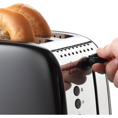Russell Hobbs Тостер Colours Plus, 1600Вт, нержав., підігрів,разморозка, чорний