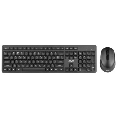 2E Комплект клавіатура та миша MK420 WL, EN/UK/RU, чорний