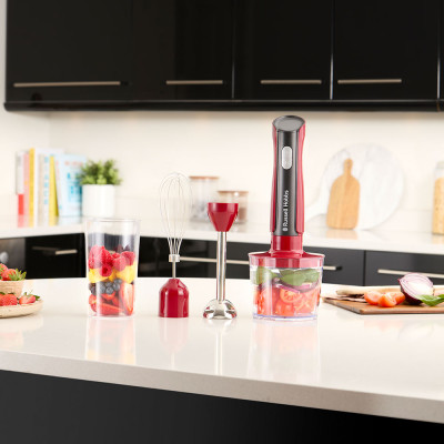 Russell Hobbs Блендер заглибний Desire Red, 500Вт, чаша-500мл, вінчик, міні-подріб., червоний