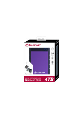 Transcend Портативний жорсткий диск 4TB USB 3.1 StoreJet 25H3 Purple