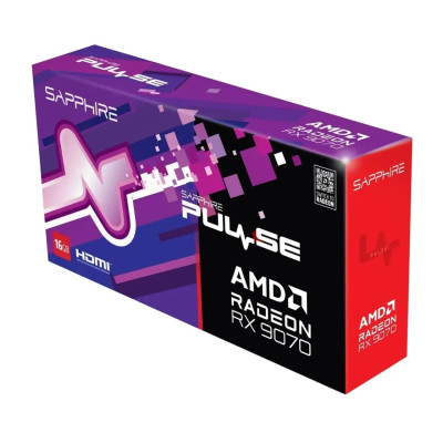 SAPPHIRE Відеокарта SAPPHIRE Radeon RX 9070 16GB GDDR6 PULSE GAMING OC