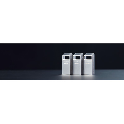 Kingston Накопичувач 128GB USB 3.2 Gen1 DT Micro R200MB/s Metal