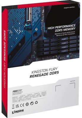 Kingston Пам'ять ПК DDR5 16GB 7600 FURY Renegade XMP Срібний