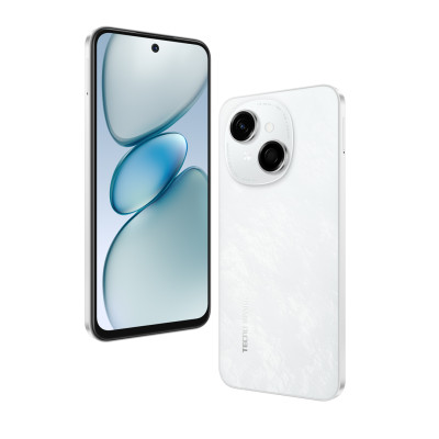 TECNO Смартфон Spark Go 1 (KL4) 6.67" 4/64ГБ, 2SIM, 5000мА рік, Glittery White