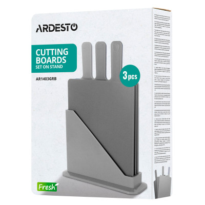 ARDESTO Набір дошок кухонних на підставці Ardesto Fresh, 3шт, 24.1х33х7.9см, пластик ARDESTO Набір дошок кухонних на підставці Ardesto Fresh, 3шт, 24.1х33х7.9см, пластик