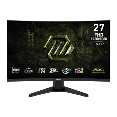 MSI Монітор MSI 27" MAG 275CF-X24 2xHDMI, DP, Audio, VA, 240Hz, 0.5ms, sRGB 111%, CURVED, AdaptiveSync