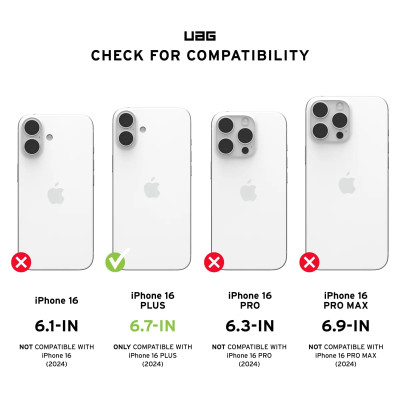 UAG Чохол для iPhone 16, Plyo Magsafe, Ice/White