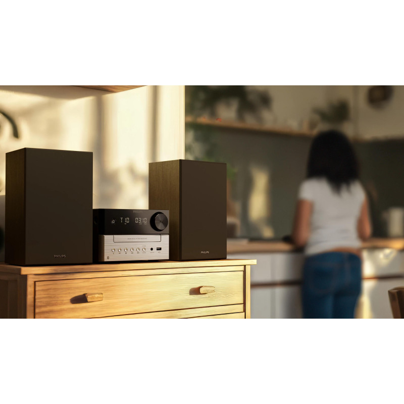 Philips Мікросистема TAM3205M2 20Вт, FM, CD, USB, Audio-in, Wireless