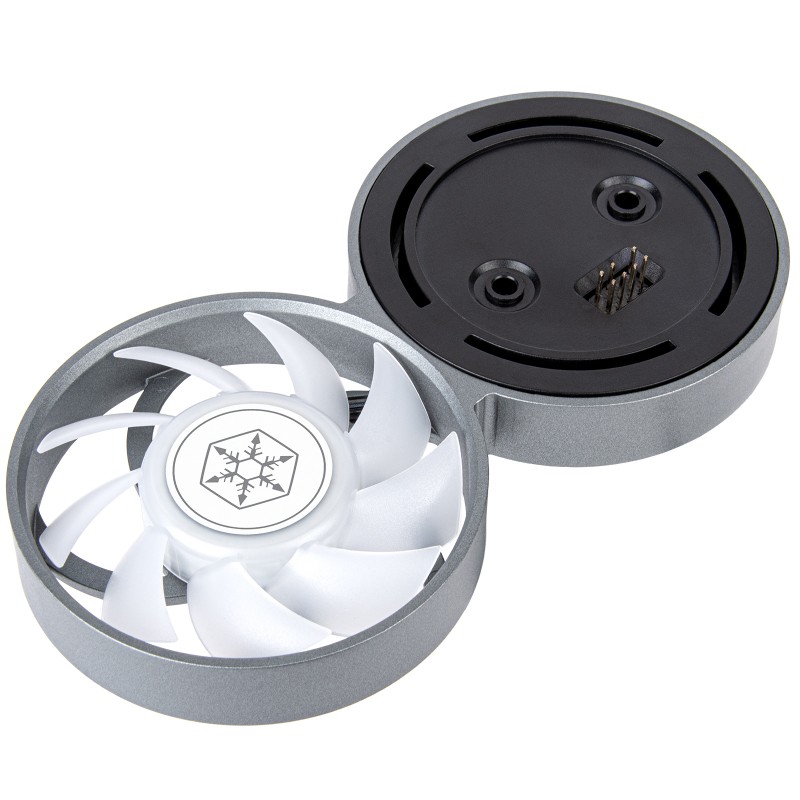 SilverStone Комплект вентиляторів для системи рідинного оxолодження IceMyst IMF70-ARGB, 70мм, 2800rpm, 4pin, 28.2dBa, чорний