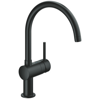 Grohe Змішувач для кухні Minta, довж.виливу - 223мм, поворотний, 1важіль, чорний оксамит