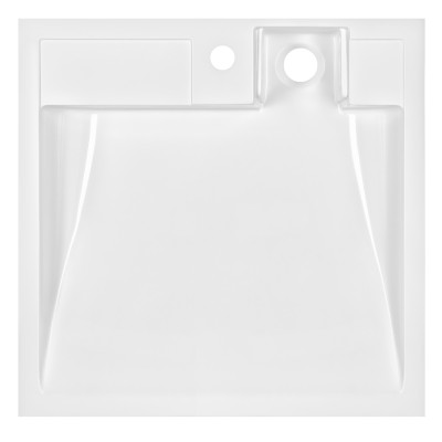 ARDESTO Раковина, умивальник ARDESTO Charlie, штучний камінь, прямокут., з отвором для змішувача, без переливу, 595х595х115мм, накладний, білий