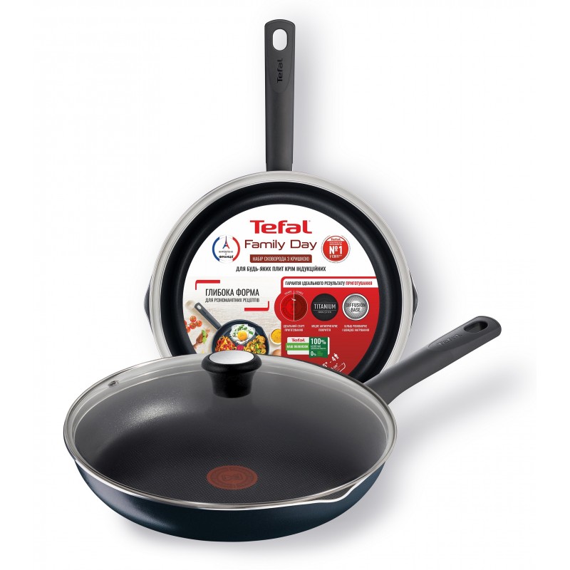 Tefal Сковорідка з кришкою Family Day 26 см