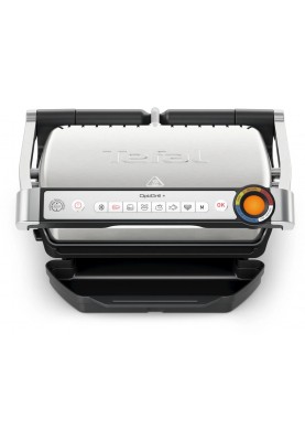 Tefal Гриль прижимний OptiGrill+ 2000Вт, темп. режимів-4, знімні пластини, алюміній, метал