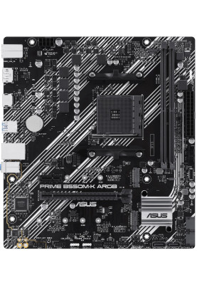 ASUS Материнська плата PRIME B550M-K ARGB sAM4 B550 4xDDR4 M.2 HDMI DVI D-Sub mATX ARGB