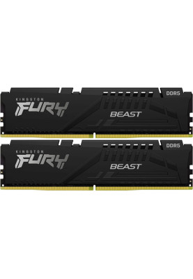 Kingston Пам'ять ПК Kingston DDR5 16GB KIT (8GBx2) 5600 FURY Beast Black EXPO