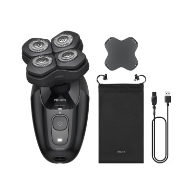 Philips Бритва електр. для голови Philips роторна Pro Series 5000, бритв.головок-4, Li-Ion, сух.+волог., чорний