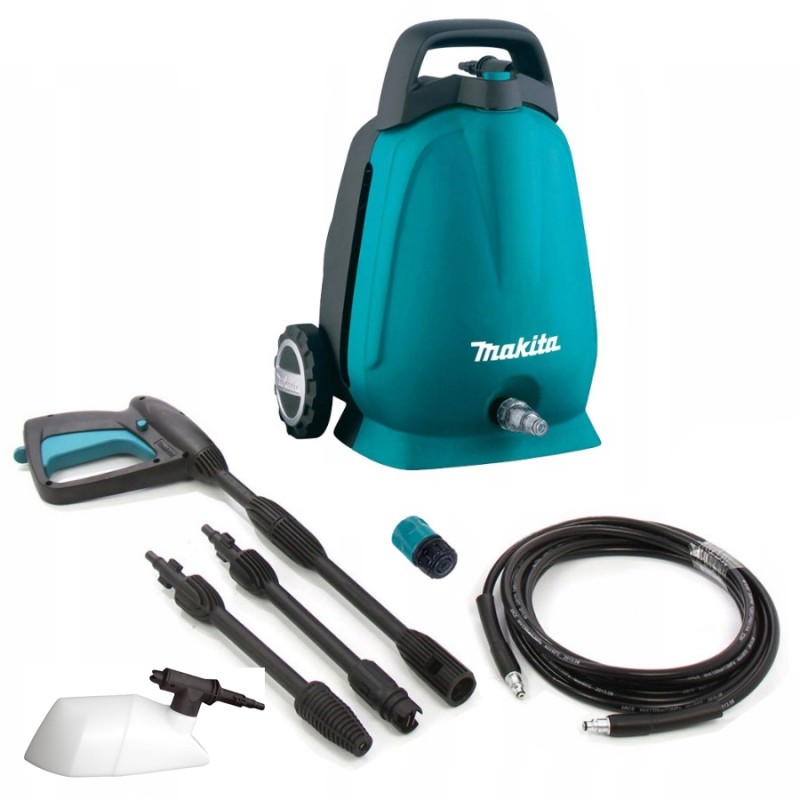 Makita Мінімийка високого тиску HW102, 1300Вт, 100бар, 360л/год, шланг 5м, 5.8кг