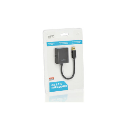 Digitus Адаптер USB 3.0 - HDMI Full HD, M/F, 0.15 m