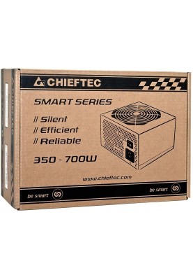 Chieftec Блок живлення RETAIL Smart GPS-600A8,600W,12cm fan,eff. >85%,24+8pin(4+4),2xMolex,4xSATA,2xPCIe 8pin(6+2)